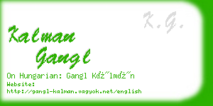 kalman gangl business card
